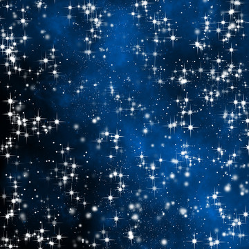 藍色宇宙星空圖