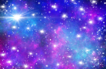 蓝紫色梦幻星空图