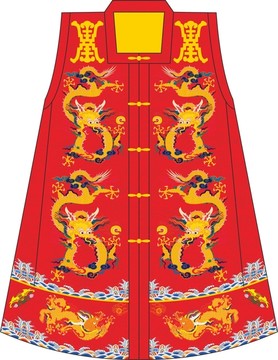 明朝龍紋罩甲