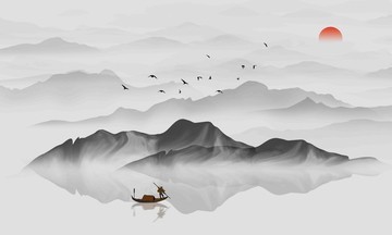 水墨意境裝飾畫(huà)