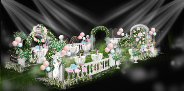 欧式花园系列户外婚礼设计图