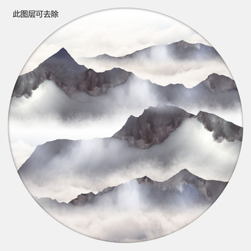 意境水墨山水畫