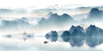水墨畫(huà)軟膜天花