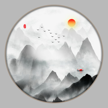 中國風山水畫