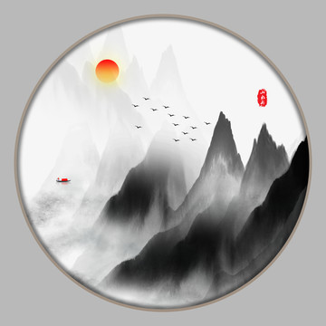 禪意水墨畫