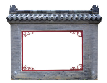 中式院墙青瓦白墙
