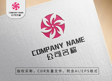優(yōu)雅花朵logo花瓣標(biāo)志設(shè)計