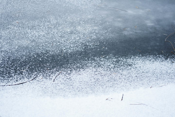 湖里的雪