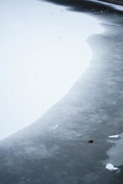 湖里的雪