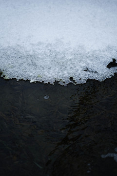 湖里的雪