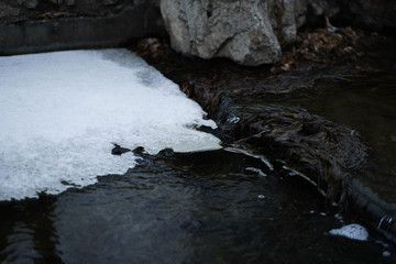 湖里的雪