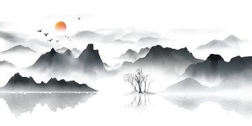 山水裝飾畫