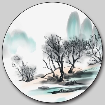 山水裝飾畫
