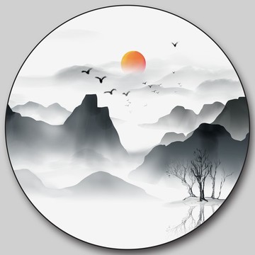 山水裝飾畫