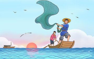 捕魚(yú)