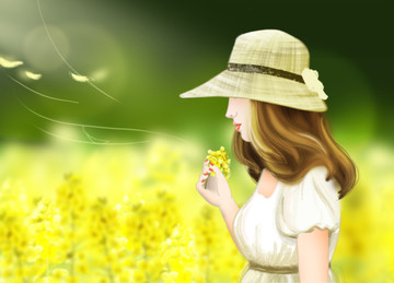 沉思中的女孩