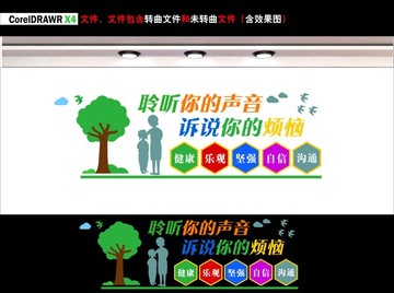 心理咨詢室文化墻