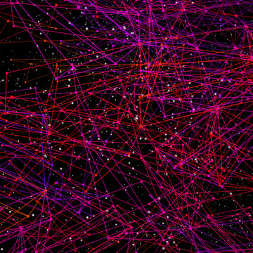 紅色的科技線條星空?qǐng)D