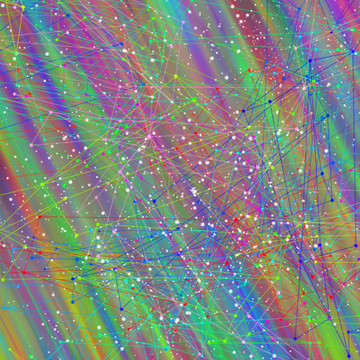 七彩夢(mèng)幻線條星空?qǐng)D