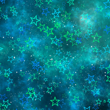 藍(lán)綠色星空?qǐng)D