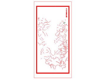 新中式玄關(guān)AI線稿九里聚財(cái)
