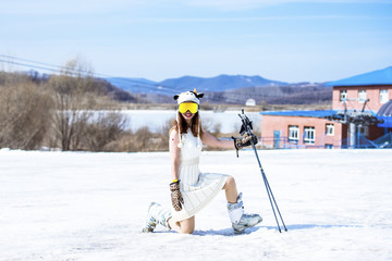 滑雪女孩