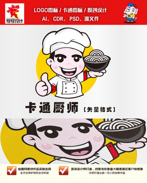 卡通廚師