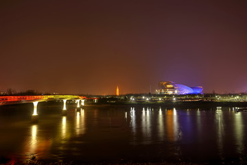 金华燕尾洲夜景