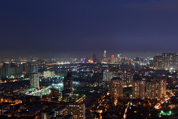 越南胡志明市金融区夜景