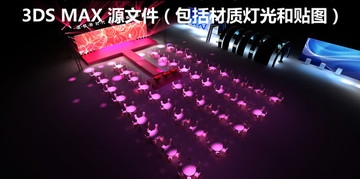晚宴T臺效果圖過道走廊展覽區(qū)