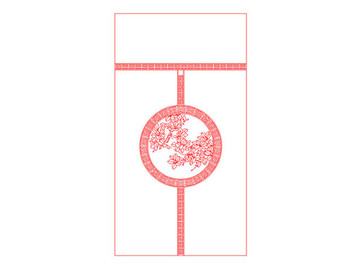 中式裝飾畫AI線稿幸福長久