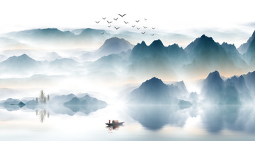 意境畫抽象畫山水畫