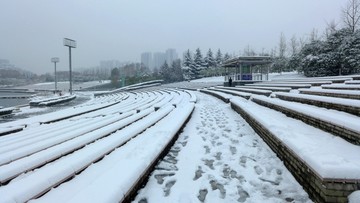 武汉市汉阳月湖公园雪景