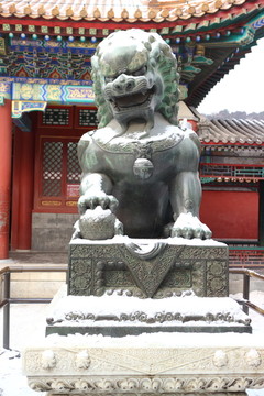 颐和园卧佛寺狮子