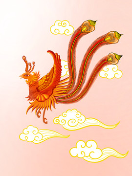 手繪火紅鳳凰
