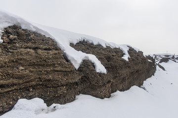 戈壁雪景