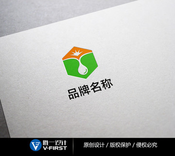 六邊形水滴logo