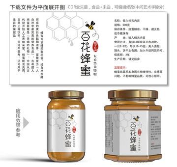 蜂蜜瓶貼