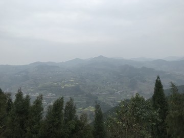 四川简阳丹景山龙泉山脉