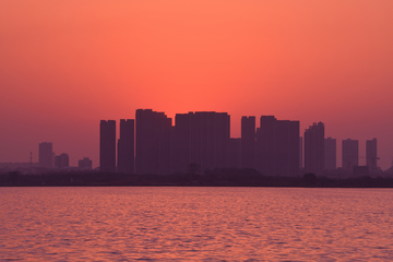 武汉汤逊湖日落