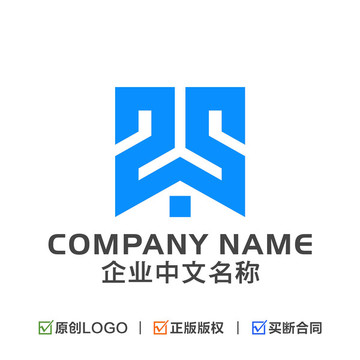 字母ZS组合装修装饰LOGO