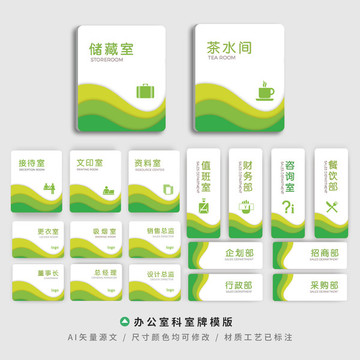 綠色創(chuàng)意科室牌