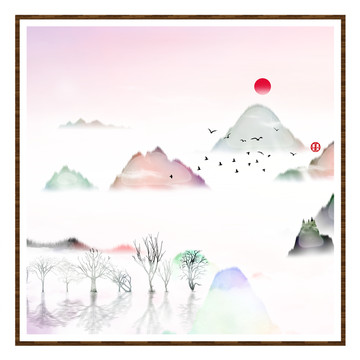 現(xiàn)代抽象意境水墨畫