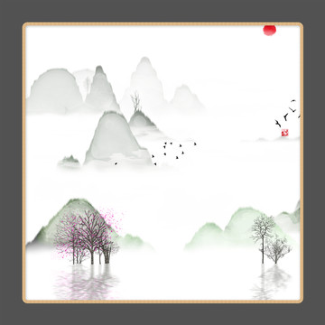 抽象水墨畫