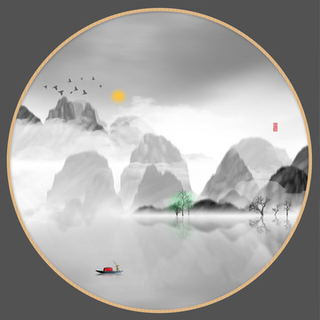 禪意山水畫