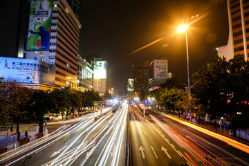 车流夜景