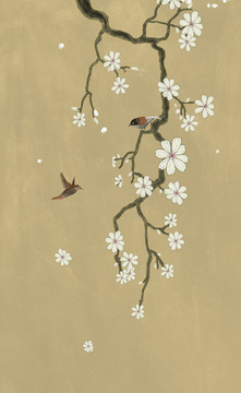手繪花鳥畫