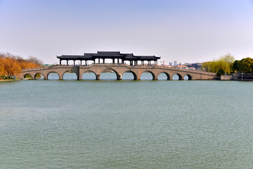 苏州金鸡湖廊桥