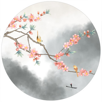 手繪花鳥裝飾畫
