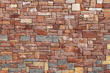 棕色石头墙